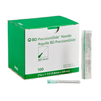 BD PrecisionGlide&trade; Needle, 21 G x 1 1/2" (Green Hub)