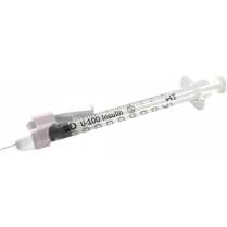BD SafetyGlide&trade; Insulin Syringe, 1mL, 29G x 1/2"