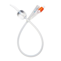 Medline&reg; SelectSilicone 100% Silicone Coude Foley Catheter, 10mL, 2-Way, 18FR