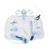 Medline&reg; Urinary Drain Bag w/Anti-Reflux Tower & Metal Clamp Drainage, 2000mL