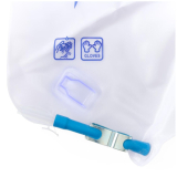Medline&reg; Urinary Drain Bag w/Anti-Reflux Tower & Metal Clamp Drainage, 2000mL
