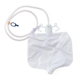Medline&reg; Urinary Drain Bag w/Anti-Reflux Tower & Metal Clamp Drainage, 2000mL