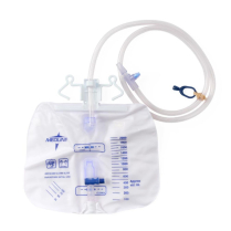 Medline&reg; Urinary Drainage Bag, 2000 mL, Anti-Reflux Tower with Slide-Tap