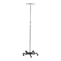 Medline Aluminum 5 Leg I.V. Pole, 4 Hook (ONLY 1 LEFT)