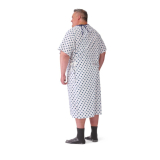 Medline&reg; Cotton/Poly Patient Gowns, Side Tie, Snowflake Print, 3XL