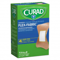 CURAD&reg; Flex-Fabric&trade; Adhesive Bandages, 1 &frac34;" x 2" - Finger Tip