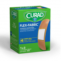 CURAD&reg; Flex-Fabric&trade; Adhesive Bandages, 1" x 3" - Strips