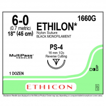 ETHILON&reg; Nylon Suture, 1660G (6-0 w/PS-4 Needle)