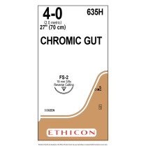 ETHICON&reg; Chromic Gut Suture, 635H (4-0 w/FS-2 Needle)