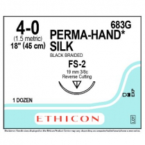 PERMAHAND&reg; Silk Suture, 683G (4-0 w/FS-2 Needle)