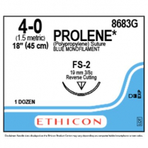 PROLENE&reg; Polypropylene Suture 8683G (4-0 w/FS-2 Needle)