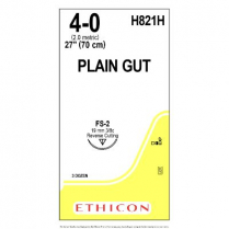ETHICON&reg; Plain Gut Suture, H821H (4-0 w/FS-2 Needle)