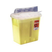 Monoject&trade; Multi-Purpose Sharps Container w/Horizontal Drop Opening Lid, Yellow, 2 gal