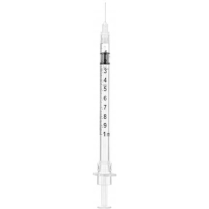 Sol-Care&trade; Safety Tuberculin Syringe w/Needle, 1mL, 30G x 1/2"