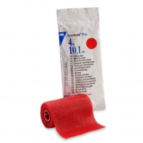 3M&trade; Scotchcast&trade; Plus Casting Tape, Red, 4" x 4yds
