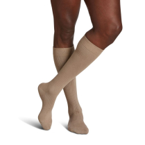 Sigvaris Casual Cotton Men's Stockings, 15-20mmHg, Size C, Khaki