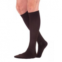 Sigvaris Business Casual Men's Stockings, 15-20mmHg, Size A, Black