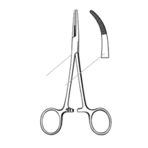 Sklar&reg; Econo Sterile&trade; Kelly Hemostatic Forceps, Curved, 5-1/2"