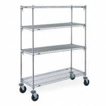 Metro&reg; Super Adjustable Stem Caster Cart, 4 Shelves, 24" x 48" - Request Quote for Pricing