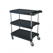 Metro&reg; myCart Series Utility Cart, 16" x 27", 3 Shelves, Black - Request Quote for Pricing