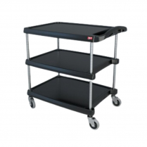 Metro&reg; myCart Series Utility Cart, 20" x 30", 3 Shelves, Black - Request Quote for Pricing
