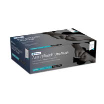Medicom AssureTouch Ultra Tough&trade; Black Nitrile Exam Gloves (100 per box), Medium