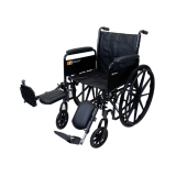 Dynarex&reg; DynaRide S2 Wheelchair, 20" x 16" Seat, Detachable Full Armrests & Elevating Legrests