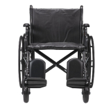 Dynarex DynaRide Bariatric Wheelchair, 22" x 18" Seat, Detachable Desk Armrests & Elevating Leg Rests