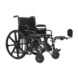 Dynarex DynaRide Bariatric Wheelchair, 22" x 18" Seat, Detachable Desk Armrests & Elevating Leg Rests
