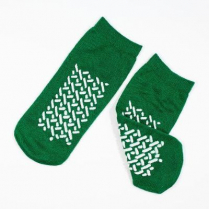 Dynarex&reg; Non-Skid Double Sided Slipper Socks, Medium (Green)