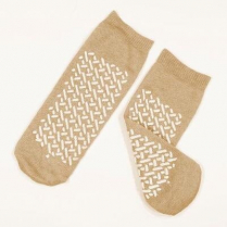 Dynarex&reg; Non-Skid Double Sided Slipper Socks, X-Large (Beige)