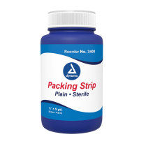 Dynarex&reg; Packing Strips, Sterile, Plain, 1/2" x 5yds