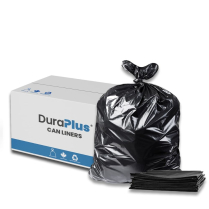 DuraPlus&reg; Can Liners, Regular, Black, 20" x 22"