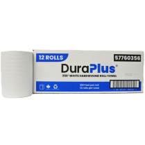 DuraPlus&reg; Hardwound Paper Towel, White, 7.8" x 350&rsquo;