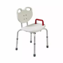 Evolution Belle Wide Bath Chair, Full Seat w/Red Support Handle