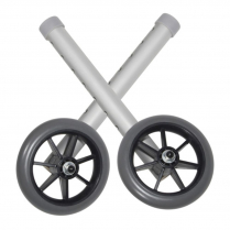 Drive&reg; Universal Walker Wheels, Silver & Gray, 5"
