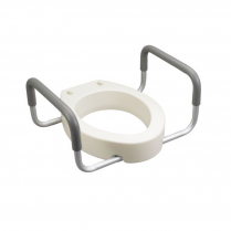 Drive&reg; Premium Raised Toilet Seat w/Removable Arms, Elongated Seat