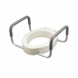Drive&reg; Premium Raised Toilet Seat w/Removable Arms, Elongated Seat