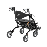 Drive&reg; Airgo Fusion F20 Side-Folding Rollator & Transport Chair, Black