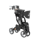 Drive&reg; Airgo Fusion F20 Side-Folding Rollator & Transport Chair, Black