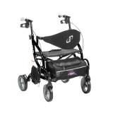 Drive&reg; Airgo Fusion F20 Side-Folding Rollator & Transport Chair, Black