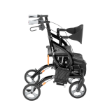 Drive&reg; Airgo Fusion F20 Side-Folding Rollator & Transport Chair, Black