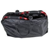 Drive&reg; Deluxe Folding Travel Walker w/5" Wheels, Red