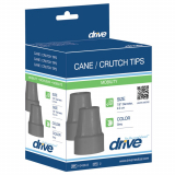 Drive&reg; Crutch Tips, 7/8" Diameter, Gray
