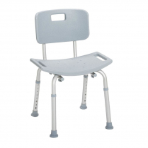 Drive&reg; Deluxe Aluminum Bath Chair w/Back, Gray