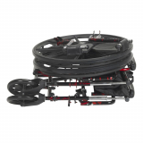 Drive&reg; Rebel Wheelchair, Red, 18" x 16" Seat, Detachable Desk Armrests & Footrests