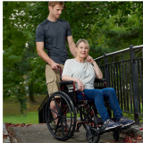 Drive&reg; Rebel Wheelchair, Red, 18" x 16" Seat, Detachable Desk Armrests & Footrests