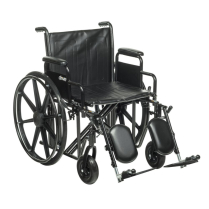 Drive&reg; Bariatric Sentra EC Heavy-Duty Wheelchair, 22", Elevating Leg Rest, Detachable Desk Arm