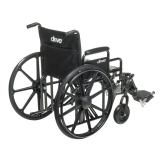 Drive&reg; Bariatric Sentra EC Heavy-Duty Wheelchair, 22", Elevating Leg Rest, Detachable Desk Arm