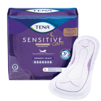 TENA&reg; Sensitive Care Overnight Pads,  Extra Coverage
